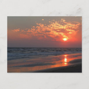 Ocean Sunset - Oak Island, NC Briefkaart