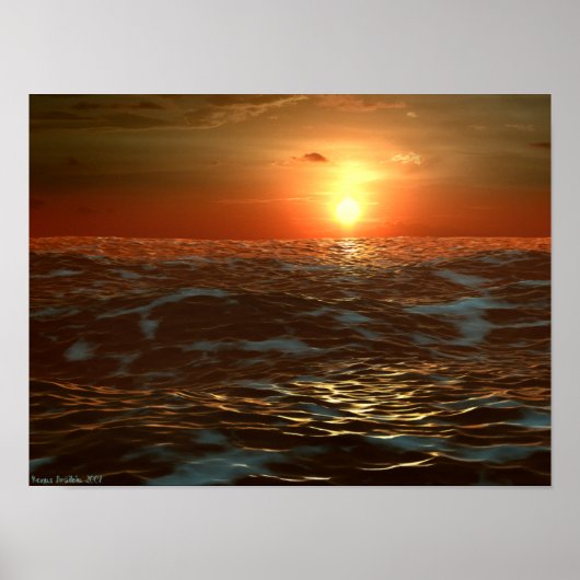 Ocean Sunset Poster (Voorkant)