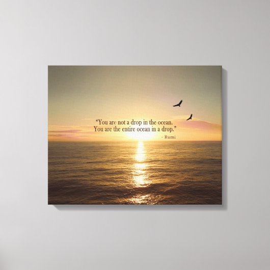 OCEAN SUNSET QUOTE CANVAS AFDRUK (Voorkant)