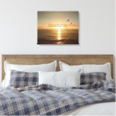 OCEAN SUNSET QUOTE CANVAS AFDRUK (Insitu (Slaapkamer))