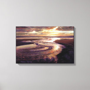 "Ocean Sunset Swirl" Galerie Toile Enveloppée Impr
