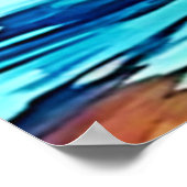 Ocean Sunset Wave Art Poster (Hoek)