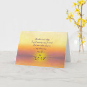 Ocean Sunset Wedding Kaart (Gele Bloem)