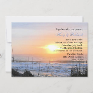 Ocean Sunset Wedding Uitnodiging