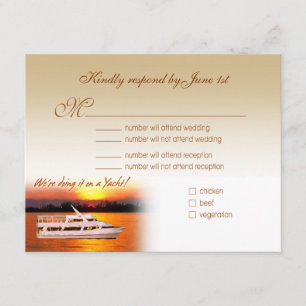 Ocean Sunset Yacht RSVP Kaartje