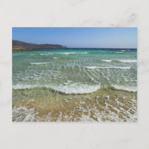 Ocean surf in Elafonisi Beach - Europe, Griekenlan Briefkaart