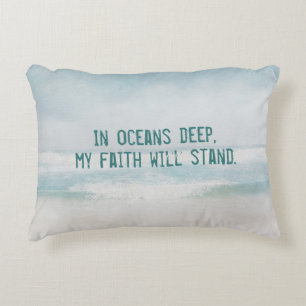 Ocean Surf waterverf met quote Accent Kussen