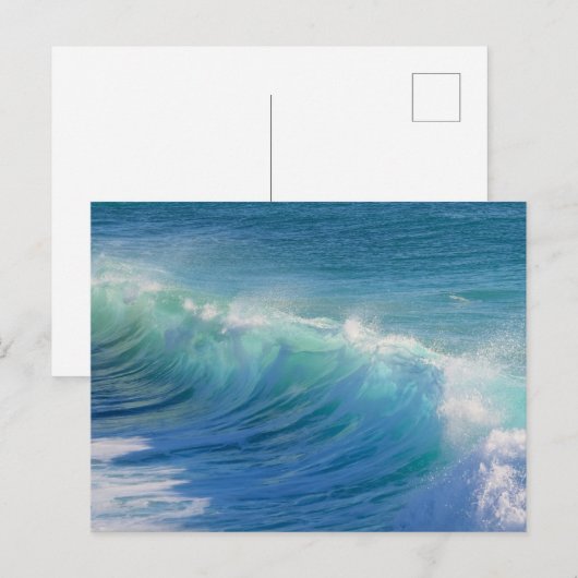 Ocean Surf Wave Briefkaart (Voorkant / Achterkant)