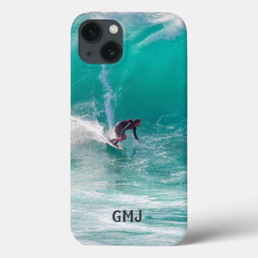 Ocean Surfer aangepaste monogram telefoongevallen Case-Mate iPhone Case (Achterkant)