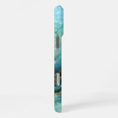 Ocean Swirl Aangepaste Naam iPhone Case iPhone Hoesje (Rechterkant)