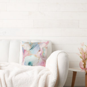 OCEAN SWIRL MARBRE BLEU COUSSIN