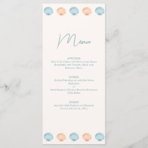 Ocean tekeningen Wedding Menu