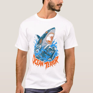 Ocean Terror Haaien Grafische Heren T-Shirt