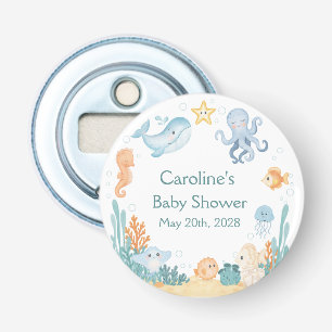 Ocean Thema Baby Shower Flesopener Button Flesopener