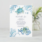 Océan Thème 1er anniversaire Invitation (Debout devant)