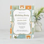 Océan Thème Anniversaire Invitation (Debout devant)