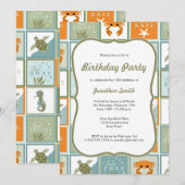 Océan Thème Anniversaire Invitation (Devant / Derrière)