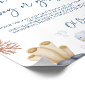 Ocean Theme Baby shower Spelletjes bord Poster (Hoek)