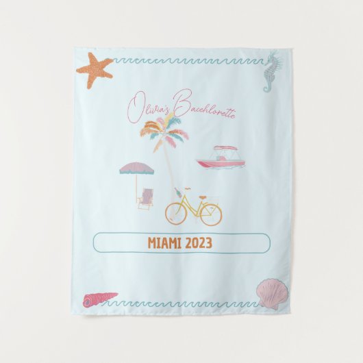 Ocean Theme Bachelorette Wandkleed (Voorkant)