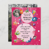 Océan Thème Invitation à la fête d'anniversaire de (Devant / Derrière)