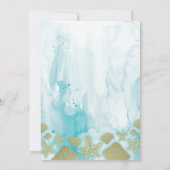 Océan Theme Plage nuptiale de douche Invitation (Dos)