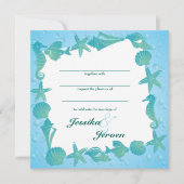 Ocean Theme Wedding invitation (Devant)