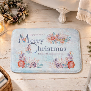 Ocean-themed Merry Kerstmis Mat