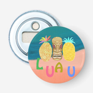 Ocean Tiki Ananas Luau Button Flesopener
