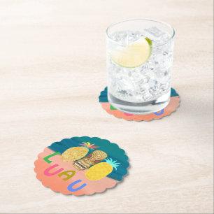 Ocean Tiki Ananas Luau Kartonnen Onderzetters