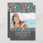 Ocean Treasures Beach Afstudeerfeest Kaart (Voorkant / Achterkant)
