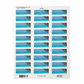 Ocean Tropical Beach Retouradreslabel Etiket (Full Sheet)