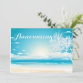 OCEAN TROPICAL RÊVES Mariage Faire-part (Debout devant)