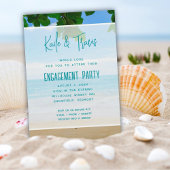 Océan tropical Vue pré-mariage Invitation de fête