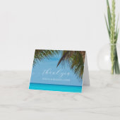 Ocean Tropical Wedding Jubileum Dank u Bedankkaart (Voorkant)