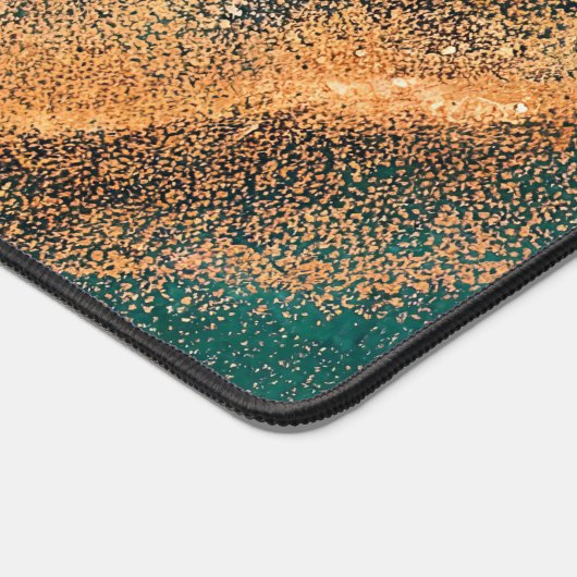 Océan Turquoise et bronze Abstrait Art (Coin)