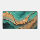 Océan Turquoise et bronze Abstrait Art (Recto)