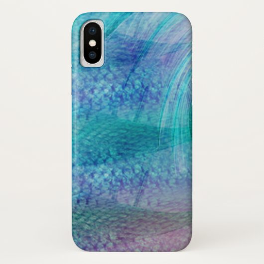 Ocean Turquoise GIrly Mermaid tail Case-Mate iPhone Case (Achterkant)