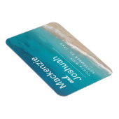 Ocean Turquoise Water Beach Wedding Save the Date Magneet (Rechterzijde)