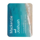 Ocean Turquoise Water Beach Wedding Save the Date Magneet (Verticaal)
