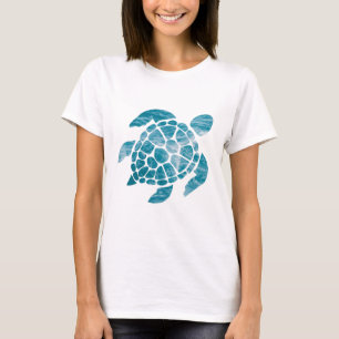 Ocean Turtle - Zee Wave Pattern Design T-shirt