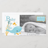 Ocean Uitzicht Baby Fotoaankondiging Aankondiging (Voorkant / Achterkant)