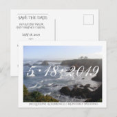 Ocean Uitzicht California Save the Date Aankondigingskaart (Voorkant / Achterkant)