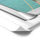 Ocean Uitzicht Faux venster met blindheid Poster (Hoek)