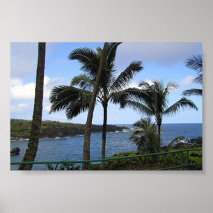 Ocean Uitzicht Hawaiian Island Maui Poster
