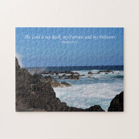 Ocean Uitzicht met de Schrift Legpuzzel (Horizontaal)