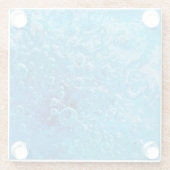Ocean under - Abstract Blue Bubbles Glazen Onderzetter (Achterkant)