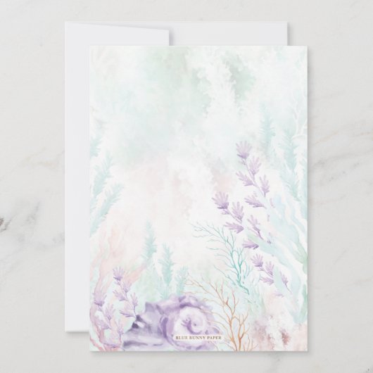 Ocean Under the Zee Mermaid Sweet 16 Verjaardag Kaart (Achterkant)