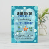 Ocean Under the Zee Verjaardagsuitnodiging Kaart (Staand voorkant)