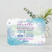 Ocean Underwater Zee Life Bat Mitzvah Uitnodiging (Staand voorkant)