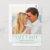 Ocean Vibes Beach Wedding Save the Date Briefkaart (Voorkant / Achterkant)